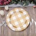 thumbnail image 2 of Balsa Circle 10 Round 13" Gold Disposable Paper Charger Plates Buffalo Plaid Wedding Party Tableware Supplies, 2 of 8