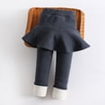 thumbnail image 5 of 12M-10T Little Girls Winter Warm Thicken Fleece Leggings Tights Skinny Pants, Uccdo Toddler Girl Solid Color Culottes Pantskirt Scooters, 5 of 7