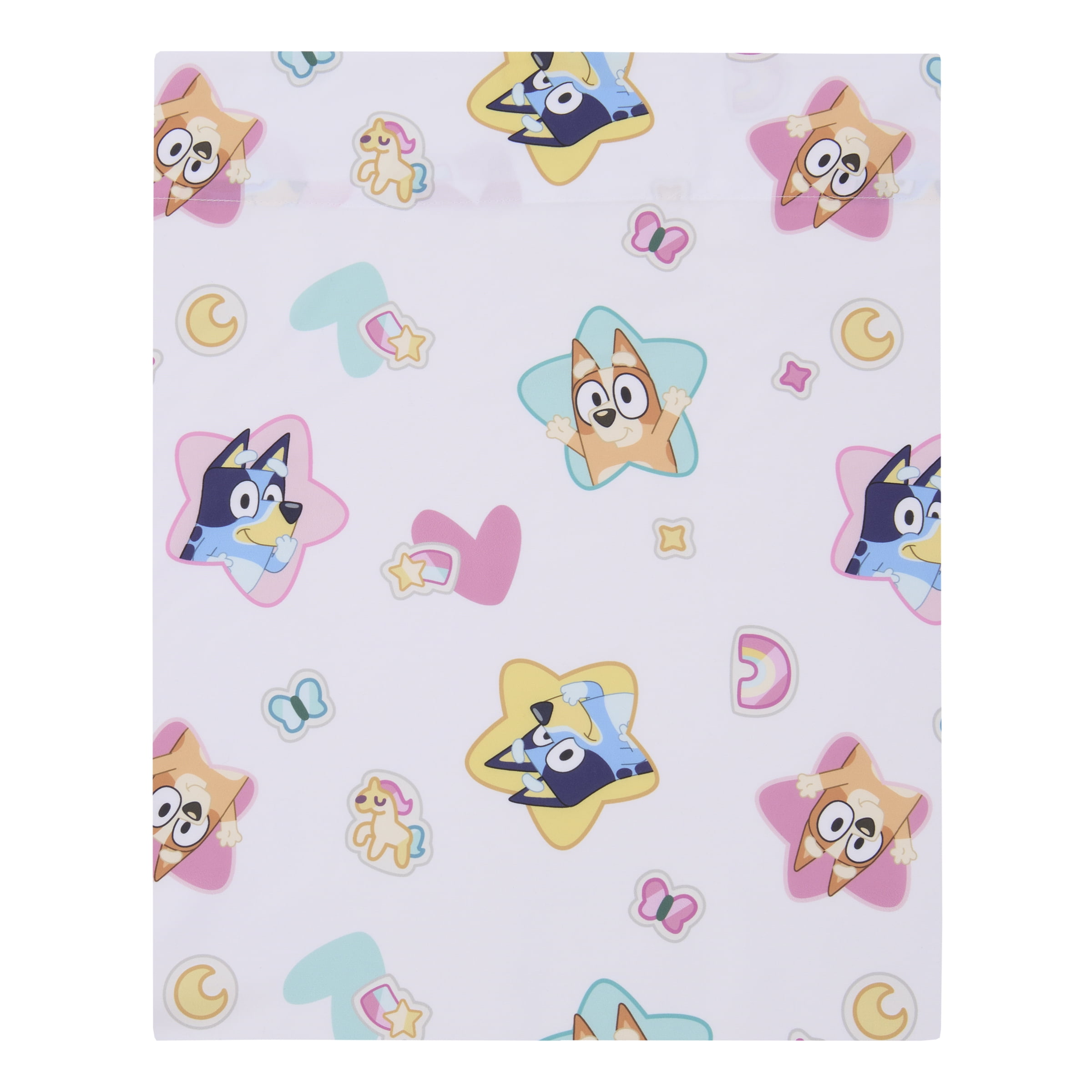Bluey Best Day Ever 4 Piece Toddler Bed Set, Toddler Girl, Pink