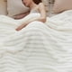 thumbnail image 1 of Manta de cama para cama, tamaño king, supersuave y acogedora, de forro polar, color blanco, 1 of 7