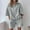 Gray, variant on Womens Summer Casual Solid Color Short Sleeve Top and Shorts Set Comfortable Two Piece Outfit
