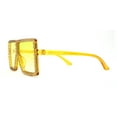 thumbnail image 3 of Girls Child Size Large Rhinestone Studded Flat Top Square Mob Sunglasses All Yellow, 3 of 4