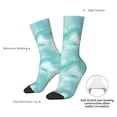thumbnail image 4 of Vsdgher Blue Marble Crew Socks for Men & Women, Breathable Casual Athletic Ankle Socks, 4 of 6