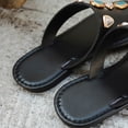 thumbnail image 5 of Caywon Women's Flip Flops Floral Flat Sandals for Women Square Toe Slip on Comfortable Dressy Thong Sandals Beach Wedding Shoes, 5 of 7