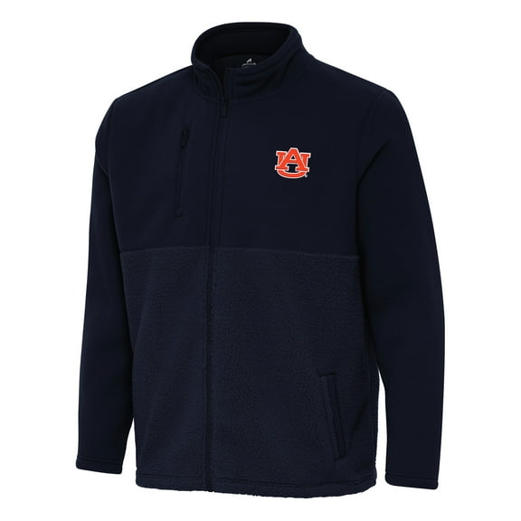 Men's Antigua Navy Auburn Tigers Daily Fused Full-Zip Jacket