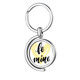 thumbnail image 1 of Ser mio amor amarillo quote Style Rotating keychain Metal Keyring Holder, 1 of 2