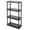 Black - 4 Shelf, variant on 72 Inch 5 Shelf Heavy Duty Light Weight Garage or Indoor Storage Unit Holds up to 150 Pounds with Easy Assembly (1 Pack), Black