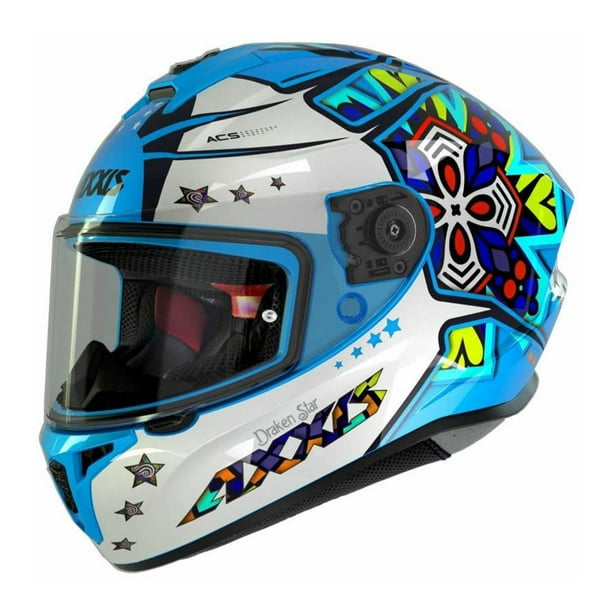 Casco Para Moto Axxis Draken Star Azul Talla XL Walmart en línea