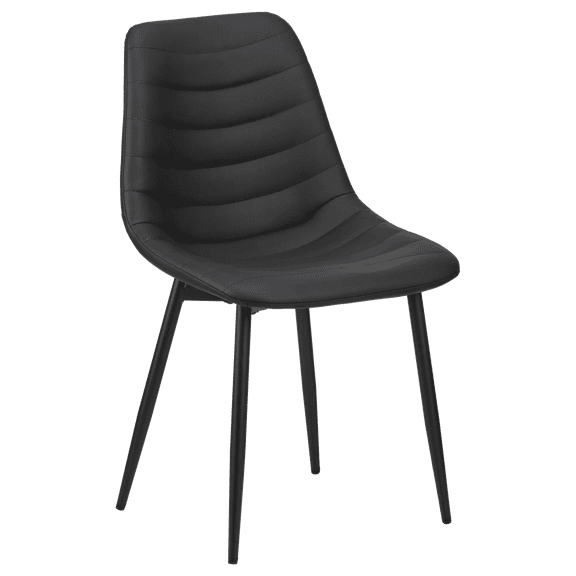 Bouclair Faux Leather and Metal Dining Chair
