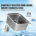 thumbnail image 4 of KFFKFF 6 Pack 1/2 Size Steam Table Pan, Deep Stainless Steel Hotel Pan, 0.8mm, 6-Inch Depth Professional Serving Pan, Food Holding Pan for Catering and Buffet Server, 4 of 9