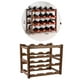 thumbnail image 5 of Estante de vino Soporte de botella de lujo Soporte de madera Estante de 4 capas, 5 of 8