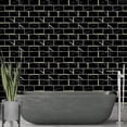 thumbnail image 7 of Dcor WOW 41006  Peel & Stick Backsplash, (8) 12x12-inch Sheet Covers 8 Sq Ft, Black Marble Subway Back Splash Tile Gold Accent, 7 of 7
