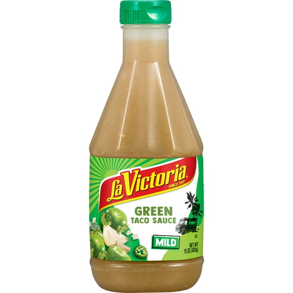 LA VICTORIA Green Taco Sauce, Mild, 15 oz Plastic Bottle