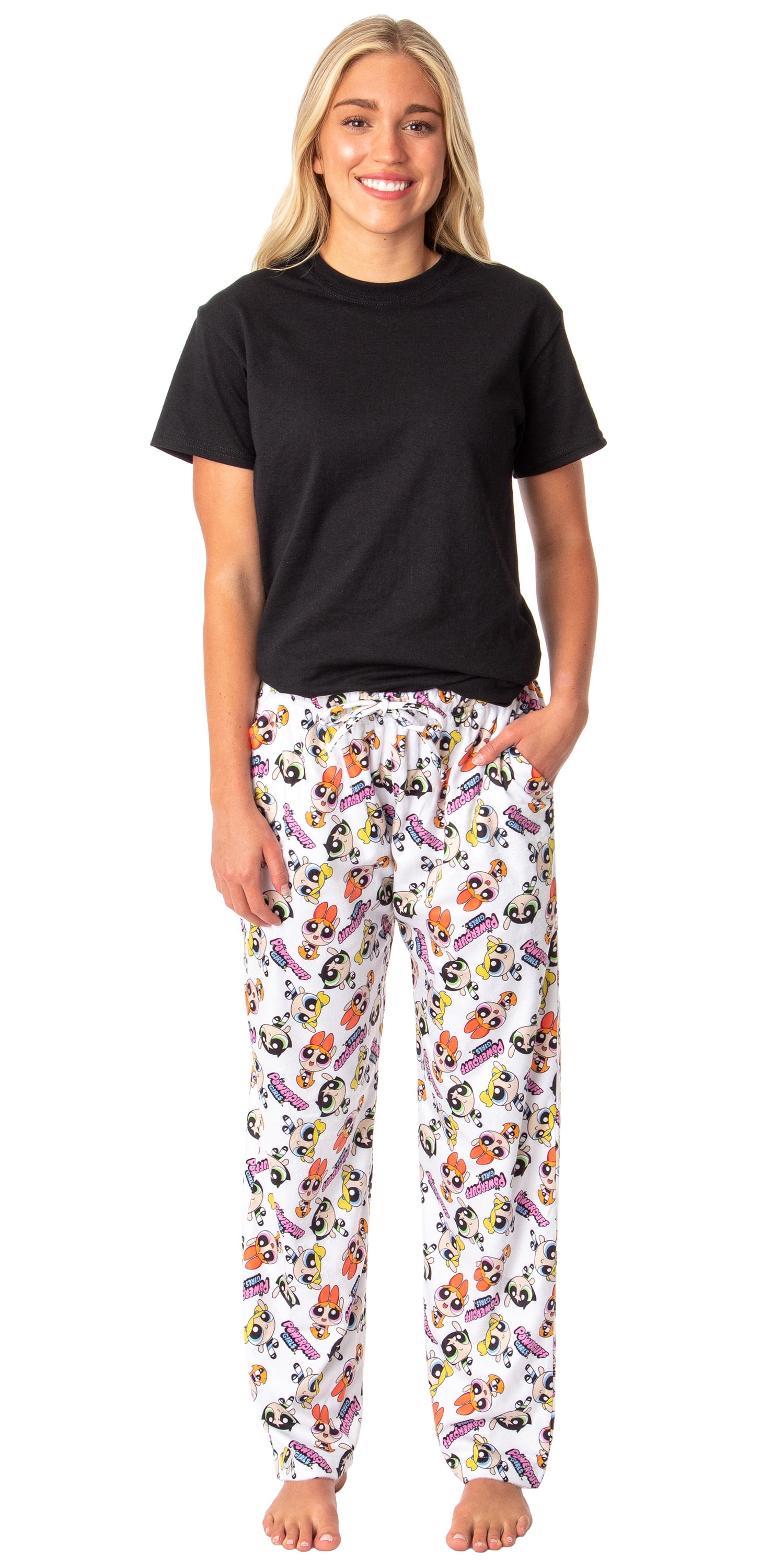 White Power Puff Girls Legging Pajama Set