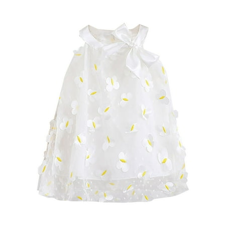 

Girls Plaid Dress Summer New Full Body Butterfly Net Dress Girls Personality Neckline Bow Net Dress Floral Shirt Dress