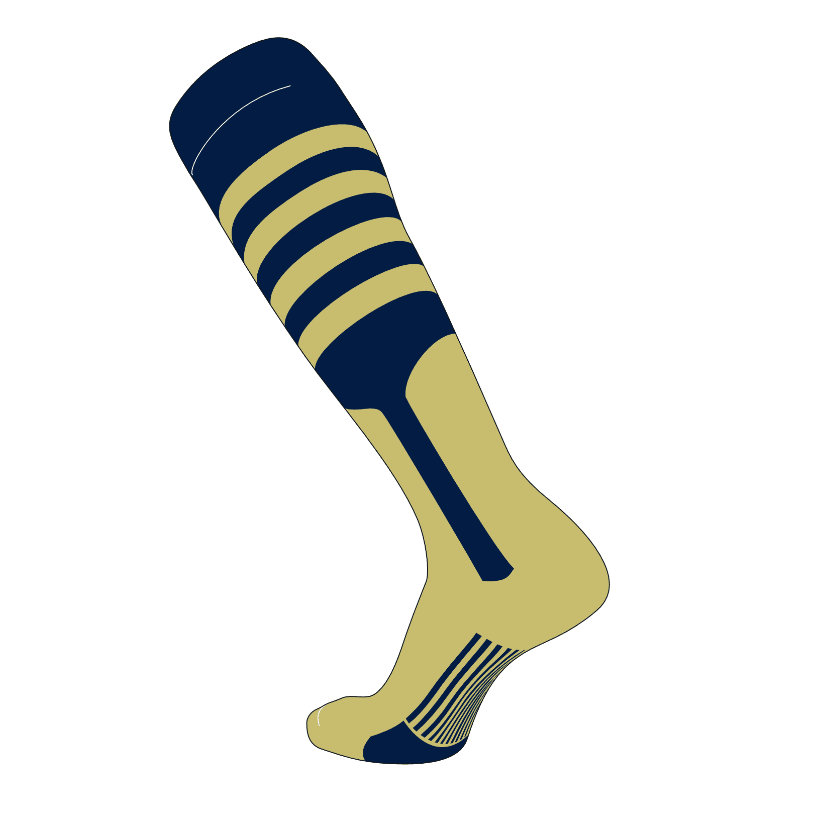 Navy TCK Elite Baseball Long Stirrup Socks Vegas Gold Vegas G, 9in Navy 