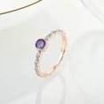 thumbnail image 2 of CAUER Amethyst Statement Ring – 18K Rose Gold Plated, VVS Clarity, Anniversary Gift, 6-Month Warranty Included, 2 of 4