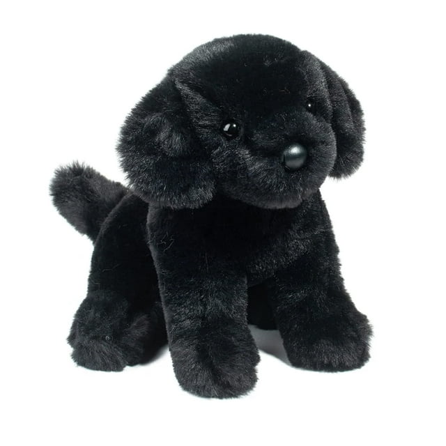 Peluche Douglas Mini Hattie con forma de animal de peluche, color negro, suave, de laboratorio