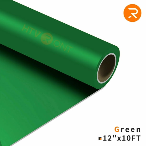Green Heat Transfer Vinyl Rolls 12" x 10FT Green Iron on Vinyl for