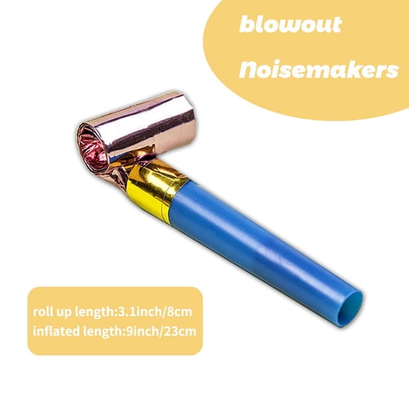 20 Pcs Blowouts Noisemakers Funny Party Blowouts Blow Horns Birthday Party Colorful Noisemakers Whistles Noise Makers