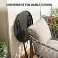 thumbnail image 5 of Senfot 3-Piece Outdoor Bistro Set - Folding Table & Chairs with Metal Frame, Compact Furniture for Balcony, Deck, or Garden Black, 5 of 9