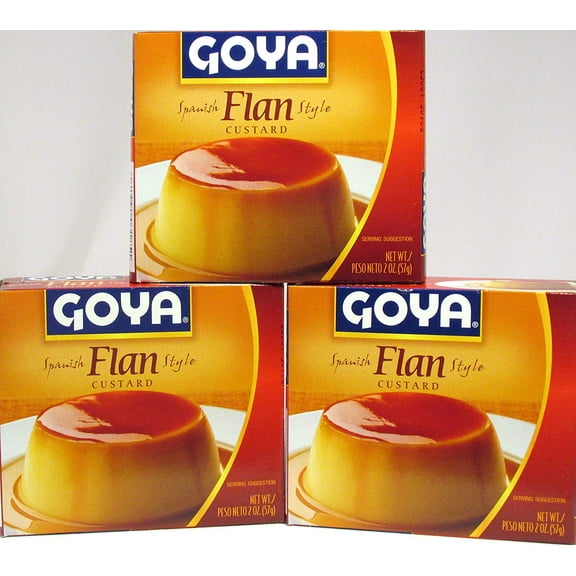 Goya Flan ready mix 4 servings, 2 oz (Pack of 3)