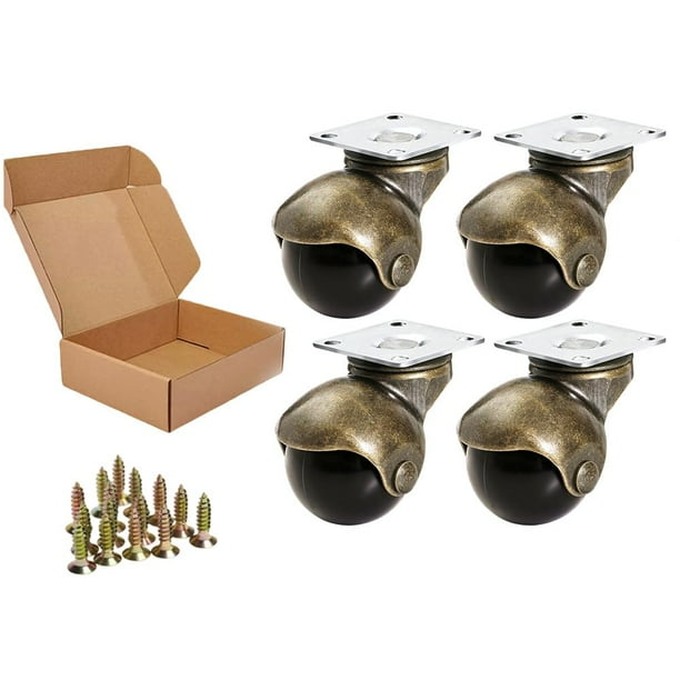 Ruedas giratorias ENYKE de 1,5 pulgadas para muebles, 82 kg, juego de 4