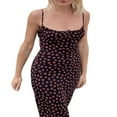 thumbnail image 2 of Women Long Slip Dress  Summer Tie-up Printed U-shaped Neck Spaghetti Strap One-piece, 2 of 9