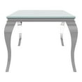 thumbnail image 4 of Furniture of America Edi Glam Rectangle Glass Top Dining Table in White, 4 of 11