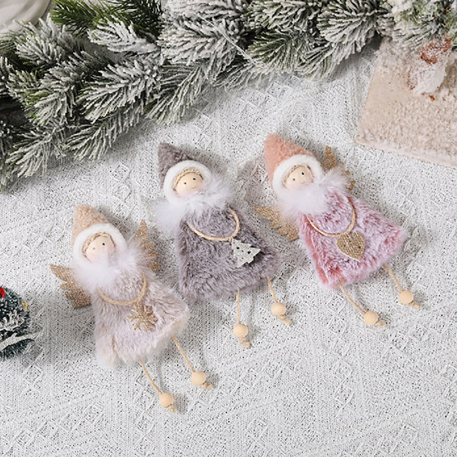 Uheoun Bulk Yarn Clearance Sale for Crocheting, Mini Cute Plush Angel Girl  Christmas Tree Pendants Ornaments Home Decoration