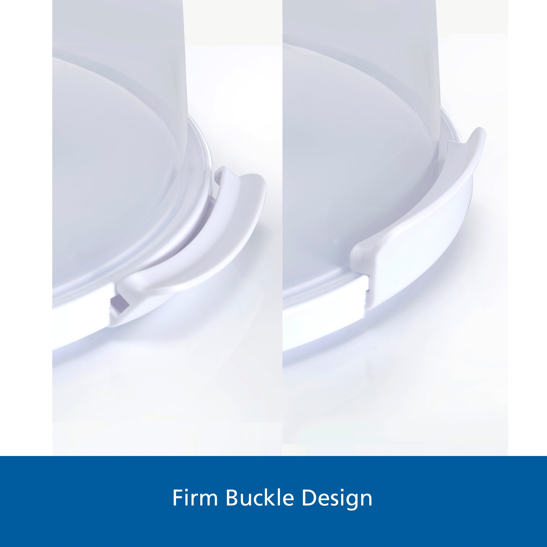 Mainstays 12 inch Clear Cake Carrier with 2pk 9 inch Gray Round Pans, Carbon Steel