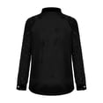 thumbnail image 5 of ManxiVoo Sequin Button Down Shirt for Women Long Sleeve Casual Top with Padded Detail Sparkle Blouse for Dinner Out L Size Black, 5 of 8