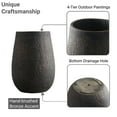 thumbnail image 5 of Wallowa 20 Inch Hight Weathered Concrete Planter,  Large Flower Pot with Drainage Hole, Tall Planter for Home, Garden, Patio, Courtyard, Bronze Rust, 5 of 6