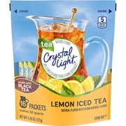 Crystal Light Natural Lemon Iced Tea 16 Pitcher Packs Makes 32 Quarts - 2 Pack
