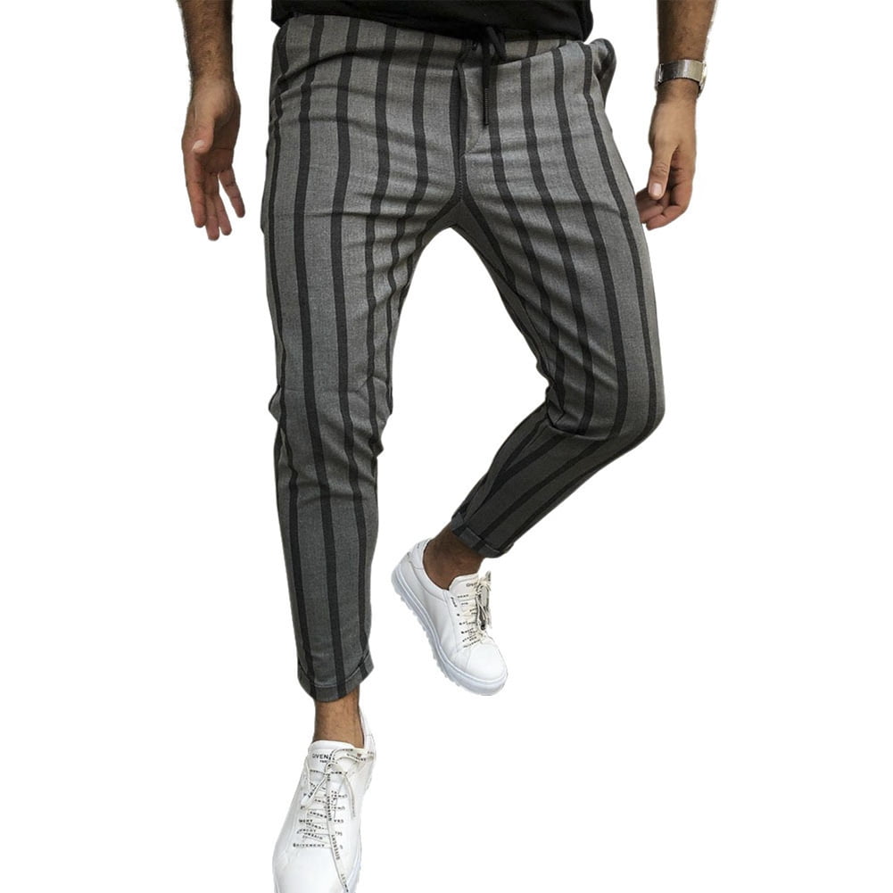 Cathery - Cathery Men's Vertical Striped Striped Wild Pants - Walmart ...