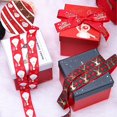 thumbnail image 6 of Christmas Grosgrain Ribbon,35.8 Inch Ribbon 5 Rolls Totally 5 Yards Holiday Red White and Green Metallic Glitter Fabric Ribbon Set with Merry Christmas Patterns Perfect for Gift Wrapping,Craft(#006), 6 of 8