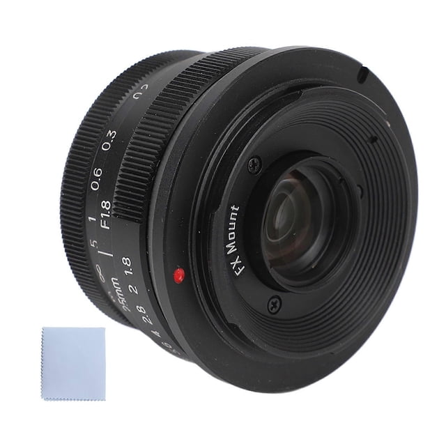 25mm F1.8 APS C Large Aperture Portrait Lens Fixed Manual Focus Camera Lens for FujiFilm FX Mount X T1 XA1 X E2 X M1 X Pro2 Black