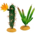 thumbnail image 1 of HUGFEGWE 2Pcs Creative Desert Artificial Plant Decor Realistic Plastic Reptile Succulent Plants for Bearded Dragon Lizard Chameleon Tank Accessories Amphibian Sandstone Succulent Terrarium CJ-113709, 1 of 8