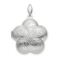 thumbnail image 1 of Sterling Silver Rhodium-plated Polished 21mm Domed Flower Locket, 1 of 2