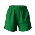 thumbnail image 5 of MLCDZ Athletic Shorts for Women High Waisted Comfy Pull On Elastic Waist Casual Loose Summer Sweat Short Pants with Pocket, 5 of 8
