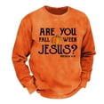 thumbnail image 5 of Ediodpoh Men's Hoodless Sweatshirt Fashionable Oversized Pullover for Holiday Celebrations Unique Logo Print Stylish Fall Apparel Plus Size Hop Sweatshirts for Men Mens Crewneck Sweatshirt Orange XL, 5 of 5