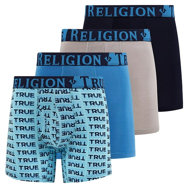 Calzoncillos tipo bóxer True Religion Stretch Modal para hombre, paquete de 4