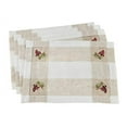 thumbnail image 5 of Fennco Styles Hommage BrodÃ© Collection Cottage Floral Embroidery Border Hemstitch Linen Blend Table Linens, 5 of 41