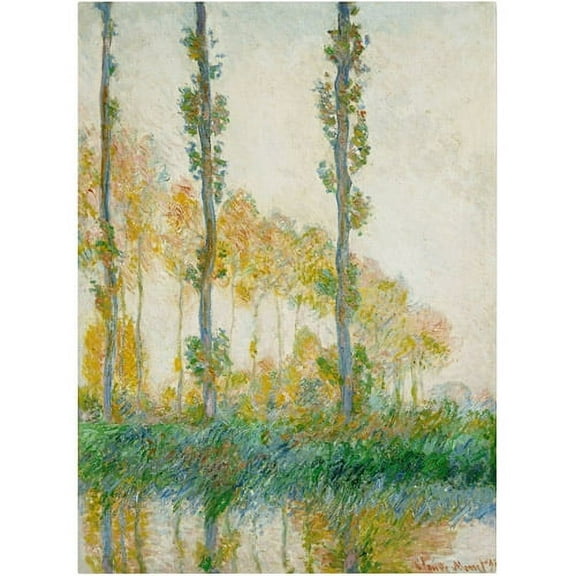Trademark Fine Art "The Three Trees, Autumn" Canvas Art by Claude Monet
