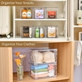 thumbnail image 5 of 6 Pack Clear Pantry Organizers and Storage, Stackable Storage Drawers, Pantry Storage Organizers, Stackable Kitchen Storage Organizer, Foods Organizer Bins for Bathroom, Kitchen, Pantry, Closet, 5 of 6