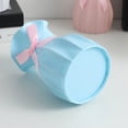thumbnail image 5 of Riguas Plastic Flower Vase with Pink Bowknot Unbreakable Solid Color Modern Wavy Opening Desktop Plant Vase Home Decoration Housewarming Gift, 5 of 7