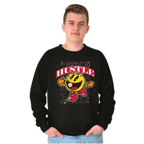 PACMAN Video Arcade Game Hustle Sweatshirt for Men or Women Brisco Brands S