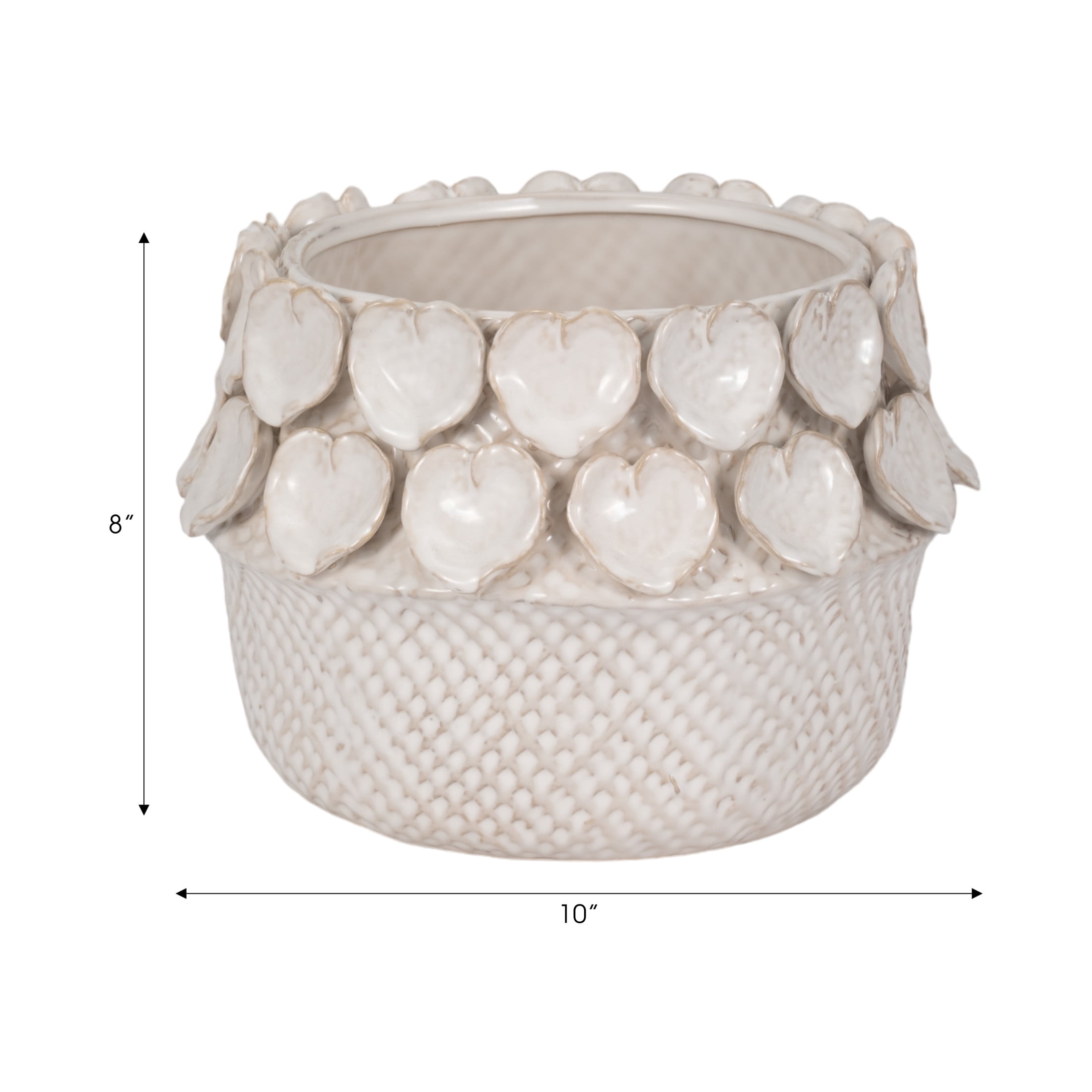 Flower Pots For Home Decor - Elegant Garden Planters And Plant Pots - Stylish Pots For Plants And Planters For Outdoor Plants - Perfect For Indoor Plants or Plant Stand Indoor Accent - 8", Ivory
