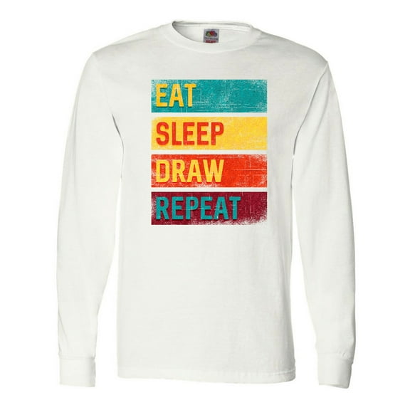 Inktastic Sketch Artist Eat Sleep Draw Repeat Long Sleeve T-Shirt