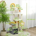 thumbnail image 3 of PawHut 63 Inch Cat Tree, Star and Moon Themed Cat Tower for Indoor Cats, 3 of 10